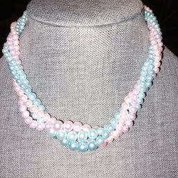 Faux Colored Pearl Necklace