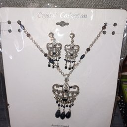 Australian Crystal Necklace And Earring Set