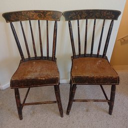 Antique Wooden Chairs X2