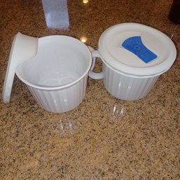 Microwavable Corning Ware Cups & Lids