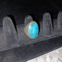 Sterling Turquoise Ring Size 8.5