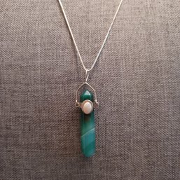 Turquoise Opal 925 Silver Necklace