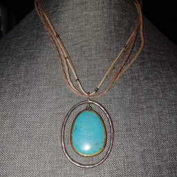 Turquoise & Rope Necklace
