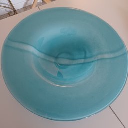 Beautiful Aqua Blue Large Decorative Bowl