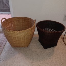 Wicker Style Baskets X2