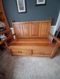 Beautiful Wood Bench With Drawers
