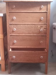 5 Drawer Chest With Clear Knobs