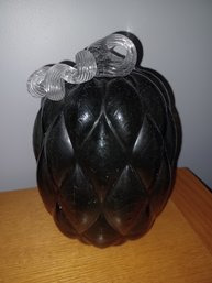 Broyhill Black Glass Pumpkin Decor