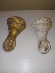 Old Cast Iron Claw Legs X2