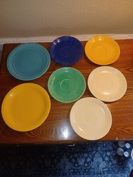 Genuine Fiesta Ware Plates And Saucers X7pcs