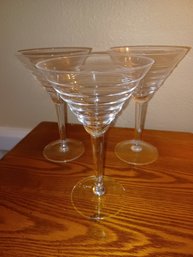 11pc Celebrate Martini Anchor Hocking Oneida Glasses