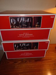 X2 Boxes Of Gold Beads Rim Wine Glasses X23