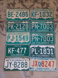 Colorado License Plates Decor X10pcs