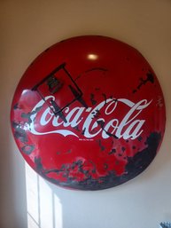 Huge Coca Cola Button W Hatch