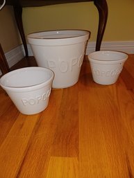 3pc Ceramic Popcorn Set