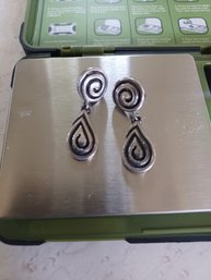 Sterling Swirl Earrings 10.8grams