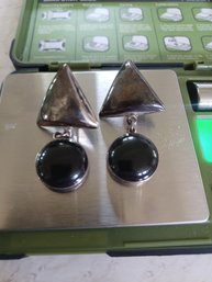 Sterling Silver Pierced Earrings 18.0grams