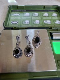 Sterling 925 Silver Earrings & Necklace Pendant 6.8grams