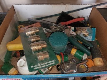 Box Of Misc Yard Tools