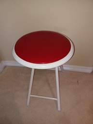 Small Metal Red Seat Stools