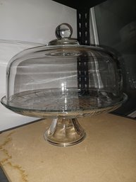 Glass Cake Stand W Cover
