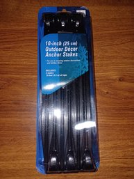10in Anchor Stakes Plastic Set Of 6