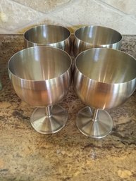 4 Stainless Steel Goblets