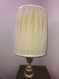 Vintage Brass Lamp W Shade