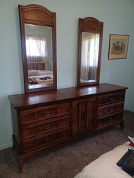Dixie Wood Dresser W 2 Mirrors