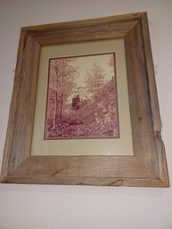 Raw Wooden Frame Signed Photograph