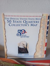 50 State Quarters Collector Map And Case