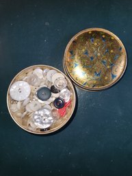 Tin Of Vintage Buttons