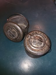 2 Vintage Metal Tins
