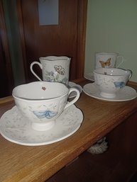Lenox Tea Cups And Saucers X4