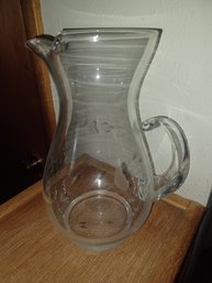 Princess House Heritage Crystal Pitcher,cat Tail Handle
