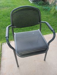 Black Metal & Hard Plastic Chair