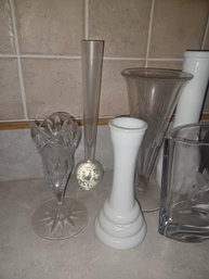 11pc Glass Vase Lot