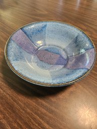 Blue And Purple Pottery Bowl.