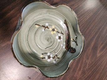 Hand Made Pottery With Decorative Flowers