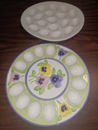 Deviled Egg Platters X2 12in Round