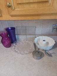 Glass Vases,bundle Pan,cooling Rack And More
