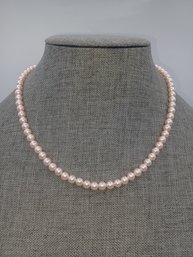 Pink Faux Pearl Necklace