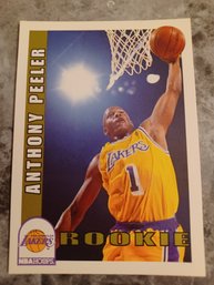 Anthony Peeler Los Angeles Lakers Rookie Trading Card