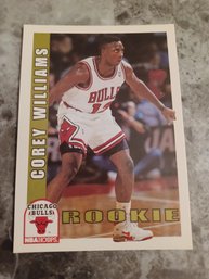Corey Williams Chicago Bulls Rookie Trading Card