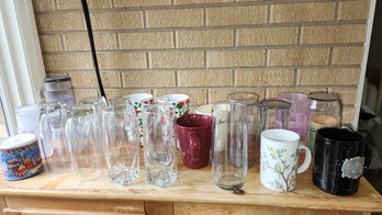 Assorted Mugs And Glasses Lot