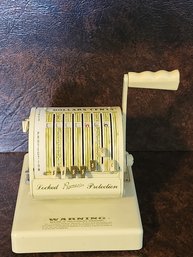 Vintage 7 Column Paymaster Corp Series X-550 Check Writer