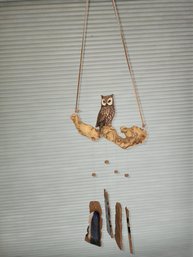 Ceramic Owl Clay Wind Chime