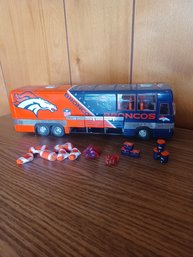 Denver Broncos Metal Team Bus W Accessories