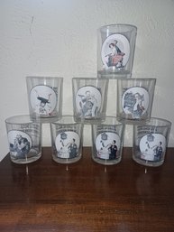 The Saturday Evening Post Norman Rockwell Cocktail Glasses