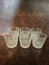 Princess House Royal Highlights Blown Glass Old Fashioned Tumblers, Whiskey Glass Set Of 3